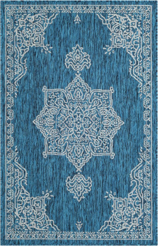 3' x 5' 3 Rhys · Border Outdoor Rug, teal