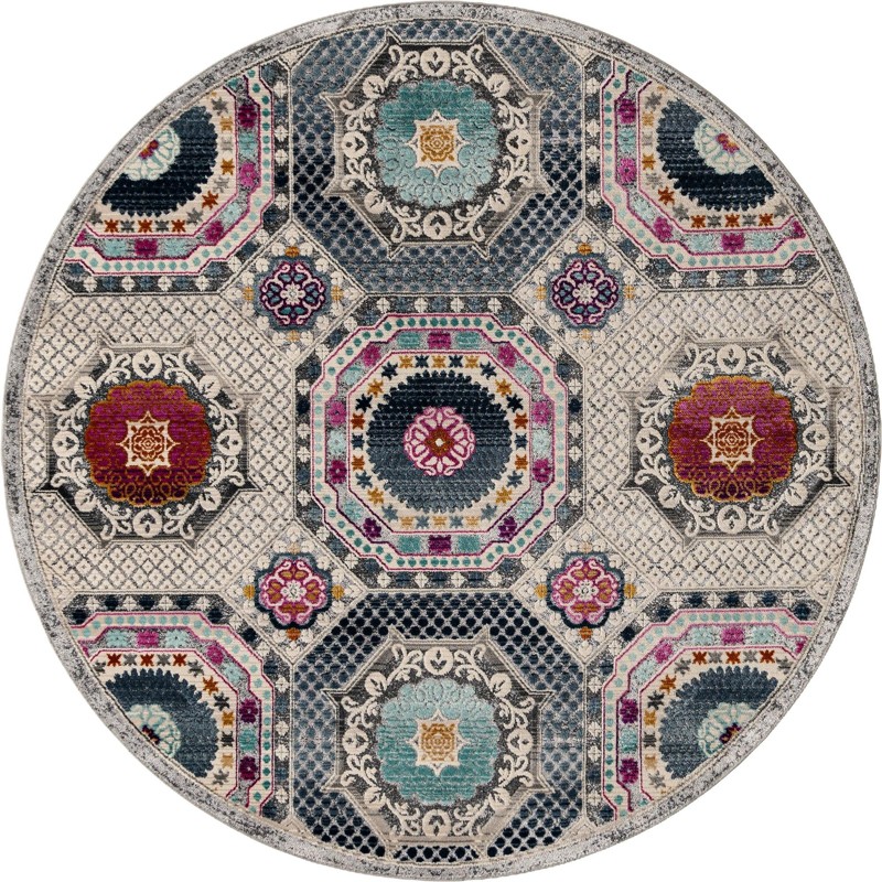 5' x 5' Haslam · Medallion rug, multi