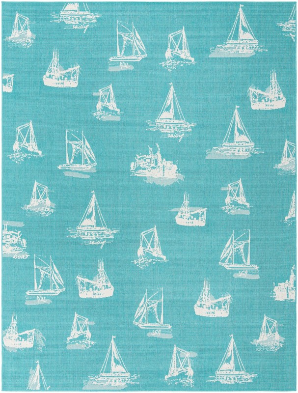 9' x 12' Desmond · Pictoral Outdoor Rug, teal