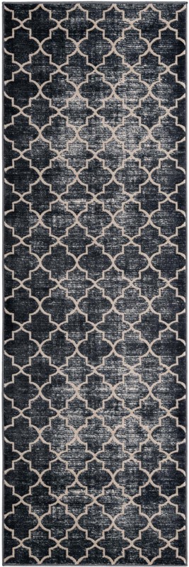2' 7 x 8' Dallimore · Trellis rug, navy and ivory