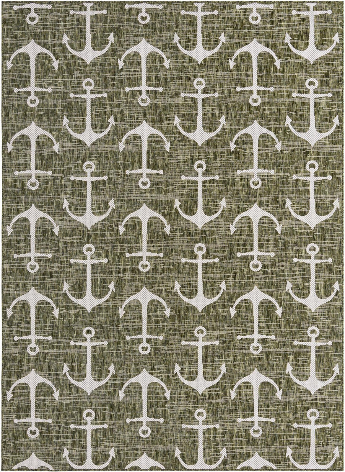 7' 10 x 11' Millbrook · Pictoral Outdoor Rug, green