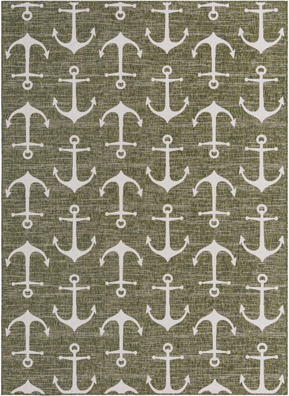 7' 10 x 11' Millbrook · Pictoral Outdoor Rug, green