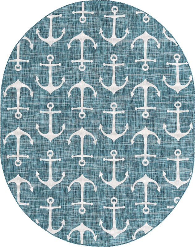 Millbrook · Pictoral Outdoor Rug, teal