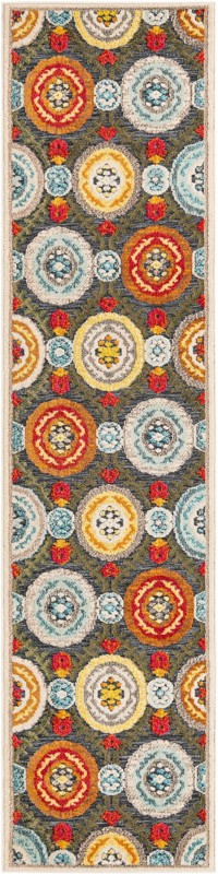 2' 7 x 10' Quincy · Geometric Outdoor Rug, gray