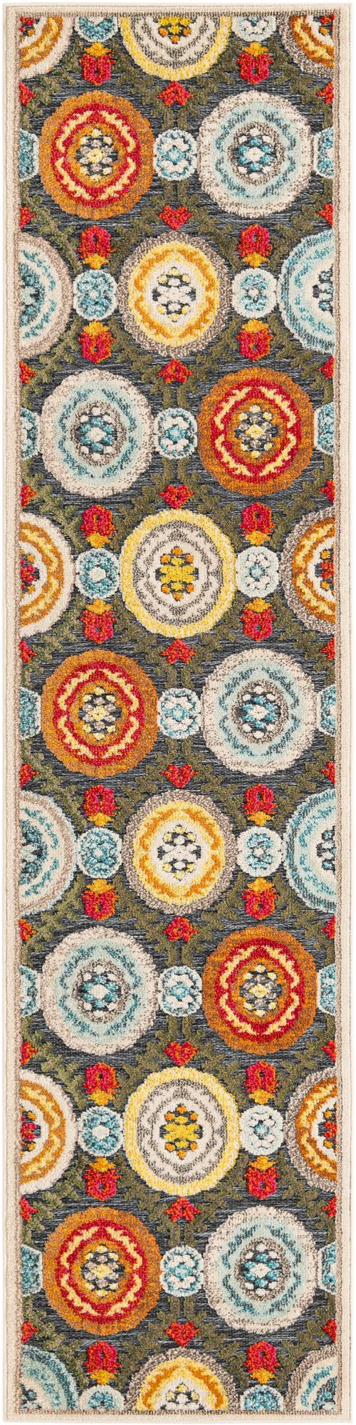 2' 7 x 10' Quincy · Geometric Outdoor Rug, gray