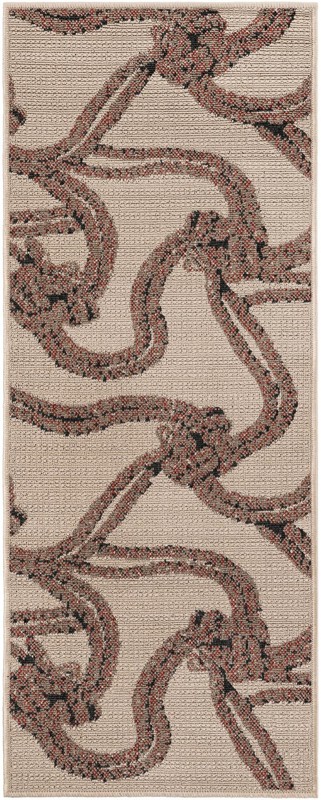 2' x 5' Brinkley · Border Outdoor Rug, beige
