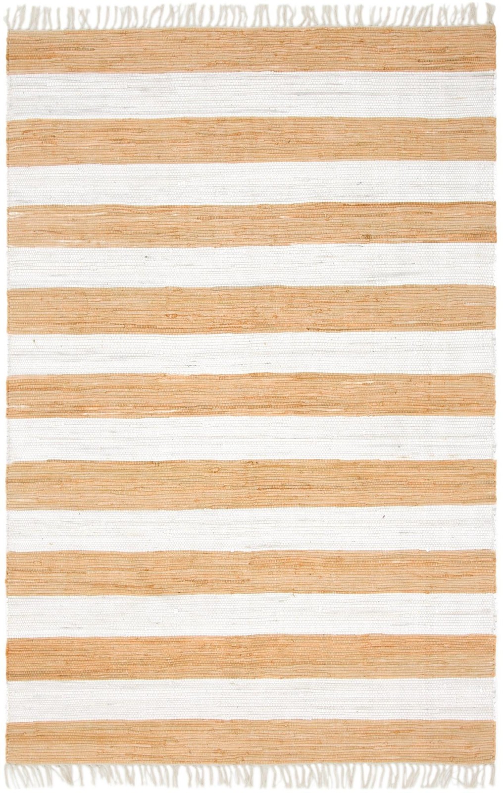 6' 1 x 9' Flagstaff · Striped Chindi Rug, beige