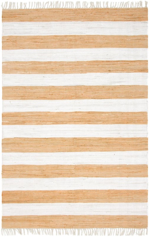 6' 1 x 9' Flagstaff · Striped Chindi Rug, beige