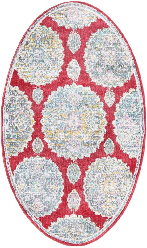 Mather · Medallion rug, red