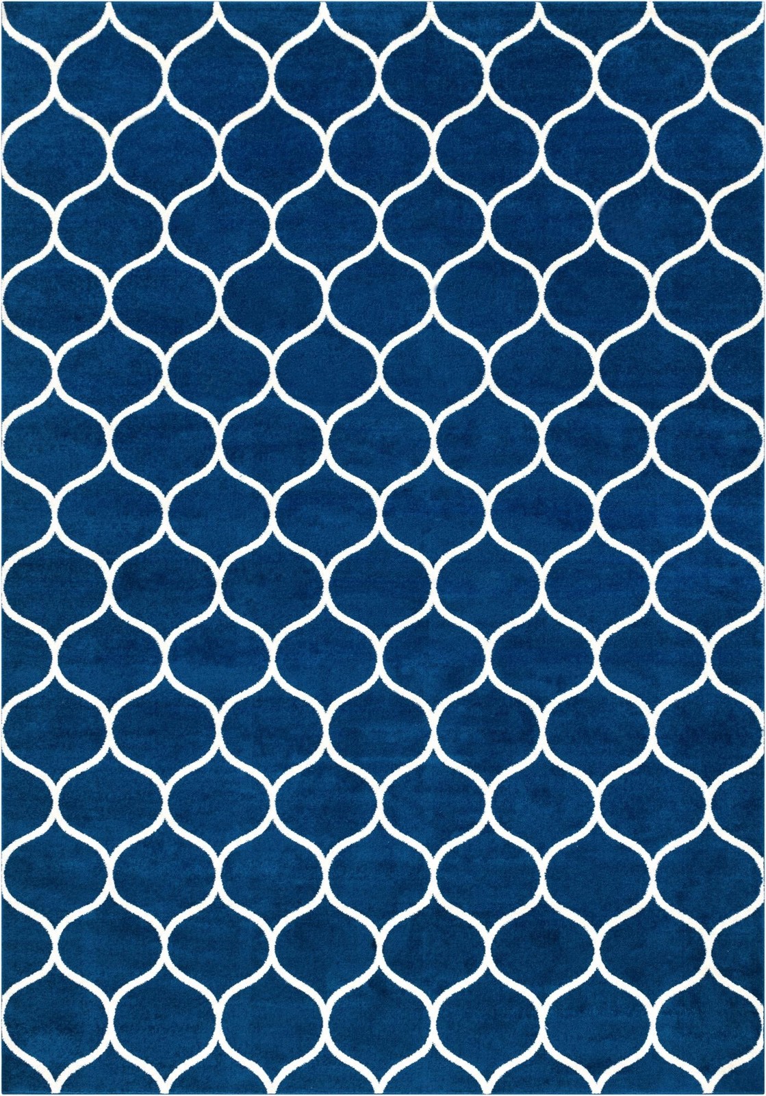 10' x 14' Ingram · Lattice rug, navy and ivory