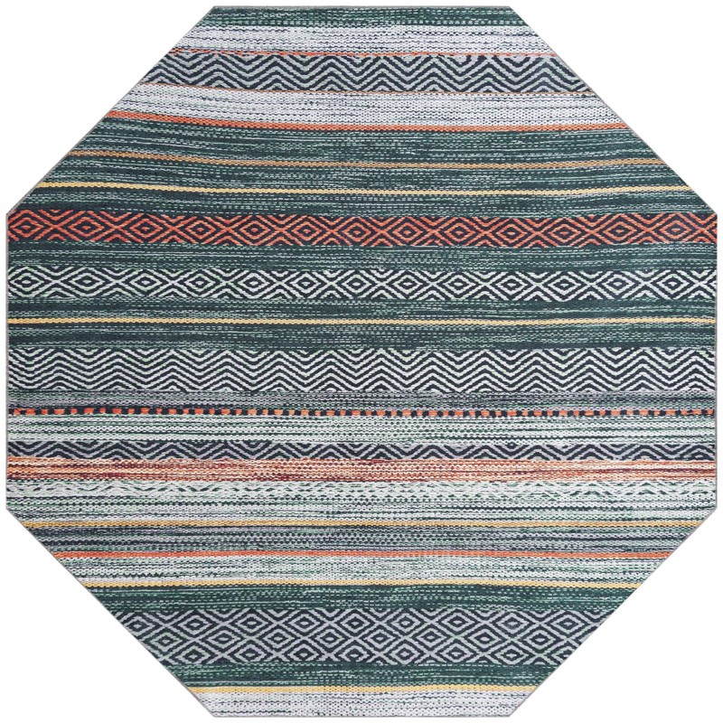 Pagosa · Chevron Washable Rug, green