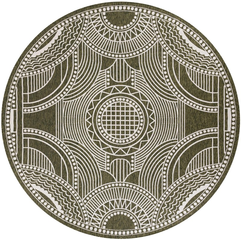 13' x 13' Brough · Border Outdoor Rug, green