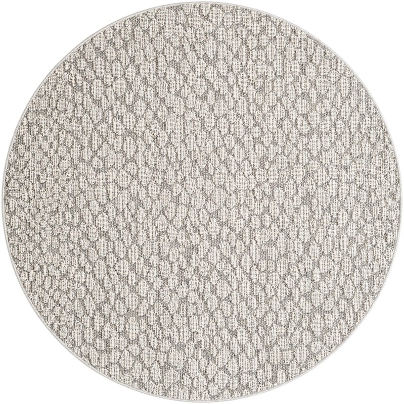5' 3 x 5' 3 Dillard · Animal print Outdoor Rug, light gray