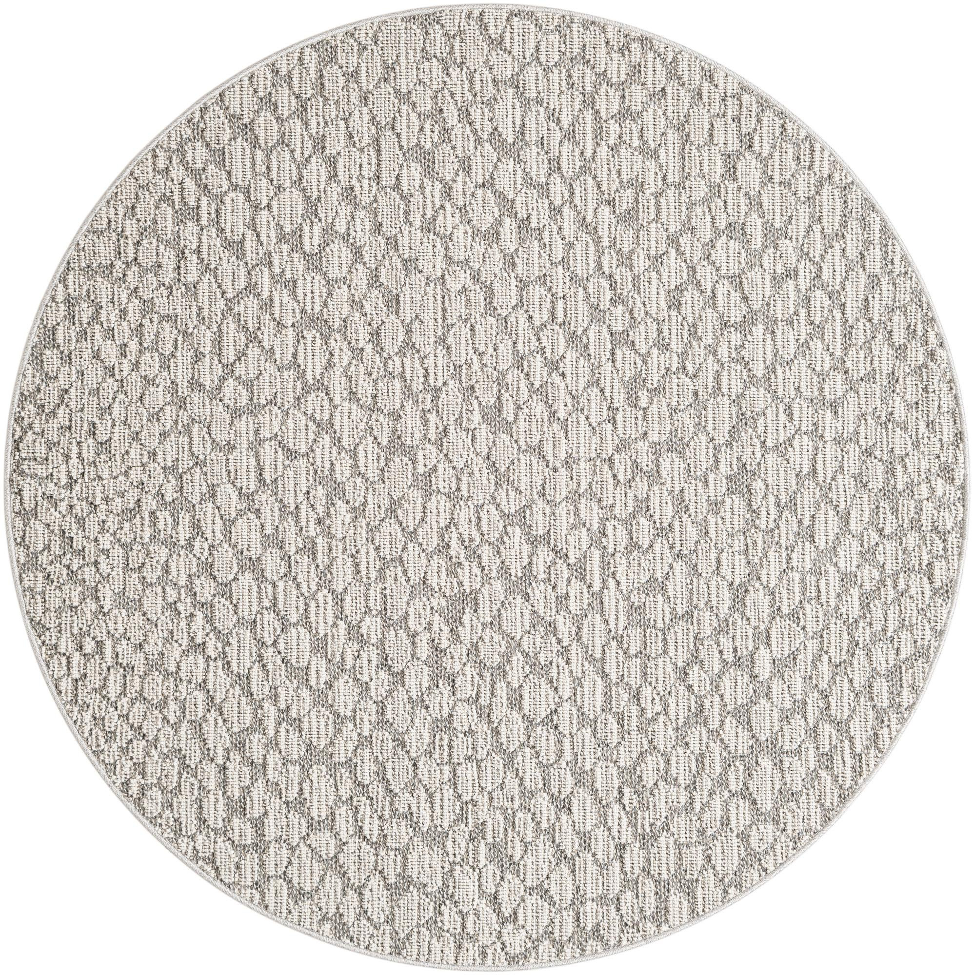 5' 3 x 5' 3 Dillard · Animal print Outdoor Rug, light gray