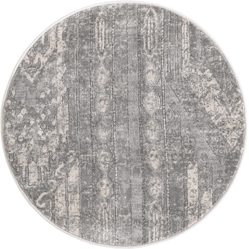 Cardinal · Tribal striped rug, gray and cream