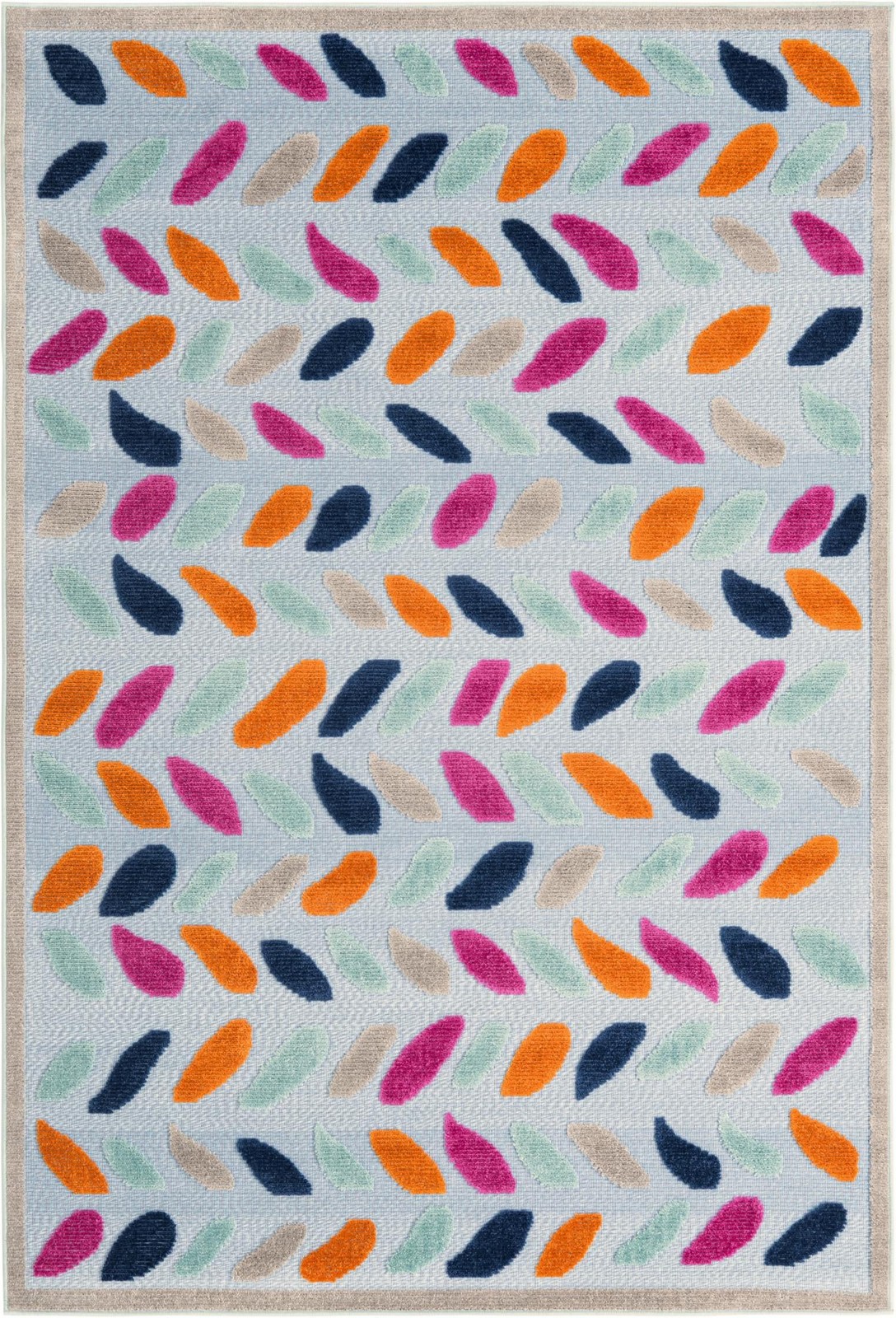 5' 3 x 8' Boyd · Border Outdoor Rug, blue