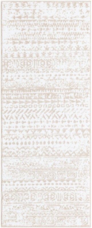 2' x 5' Gleason · Geometric rug, snow white