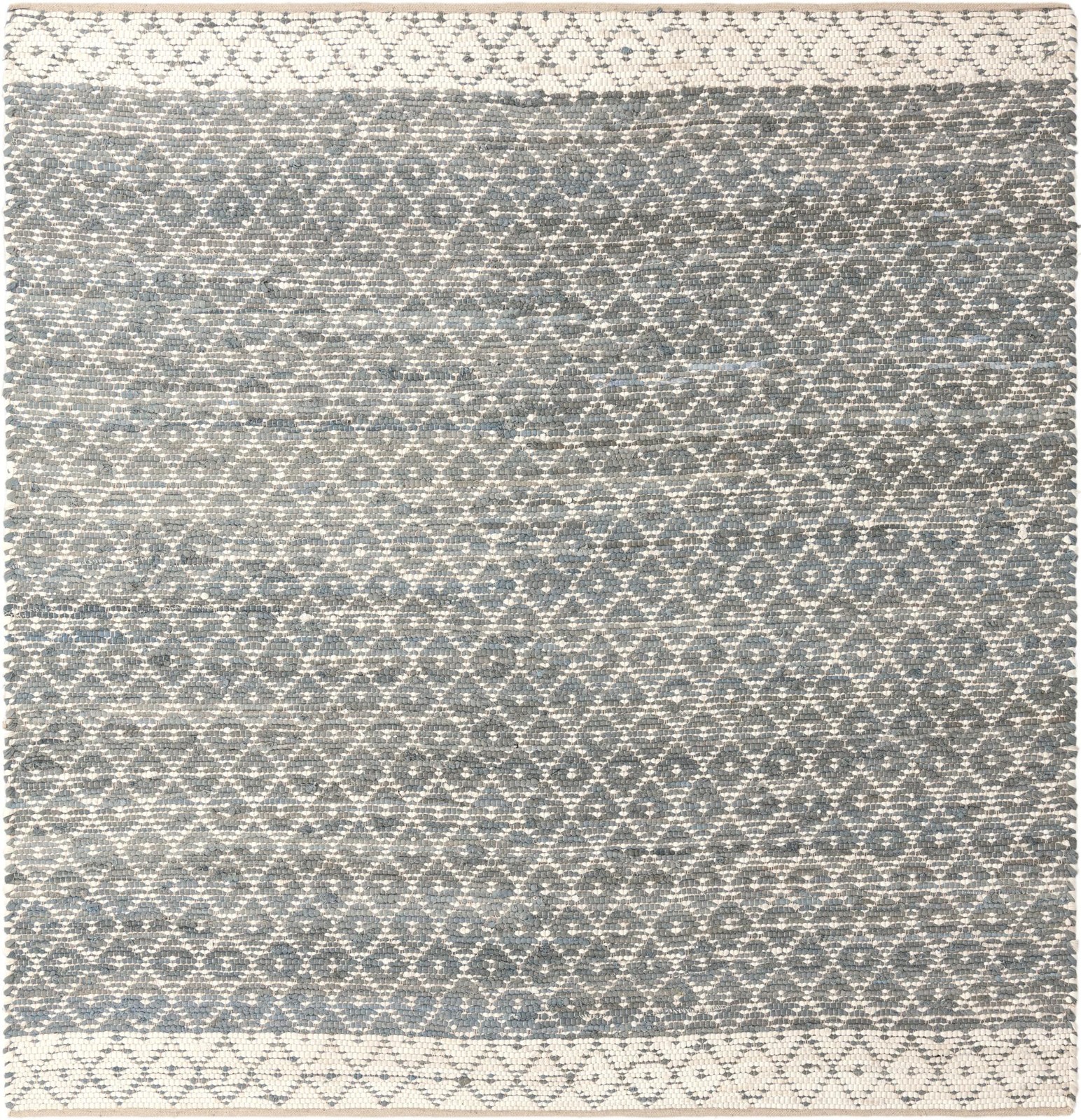 8' x 8' Grove · Border Chindi Rug, gray