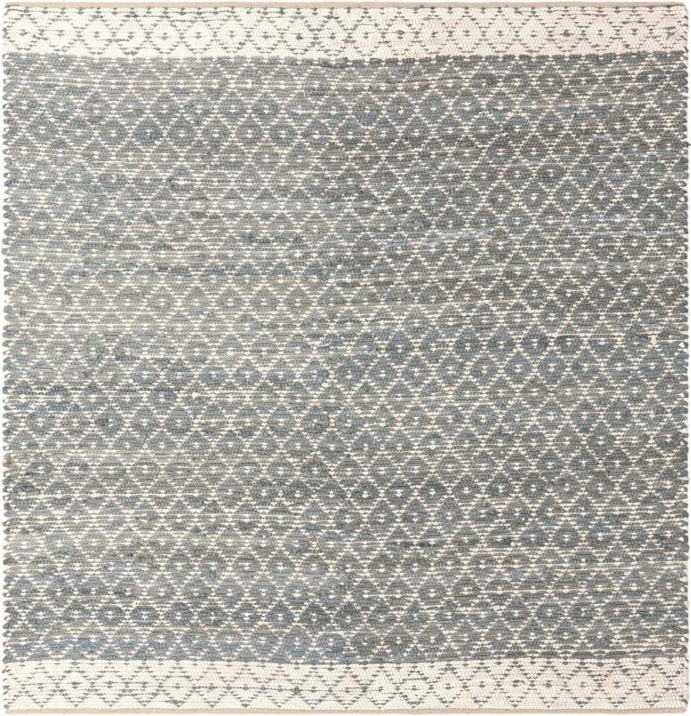 Grove · Border Chindi Rug, gray