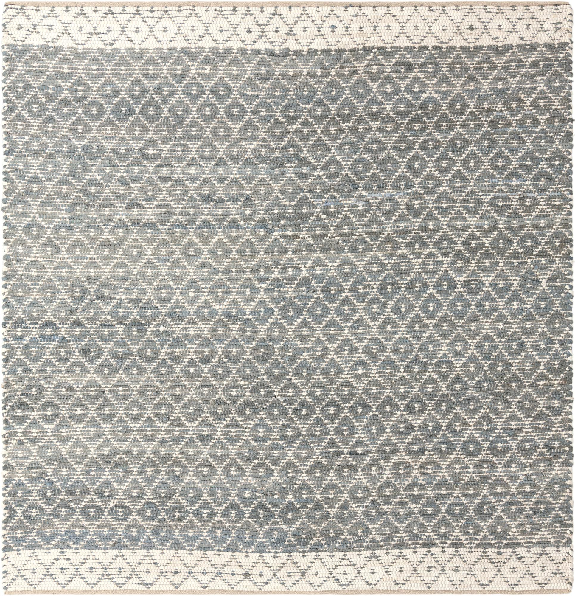 8' x 8' Grove · Border Chindi Rug, gray