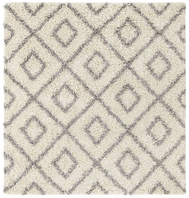 5' 3 x 5' 3 Brock · Diamond Shag Rug, ivory