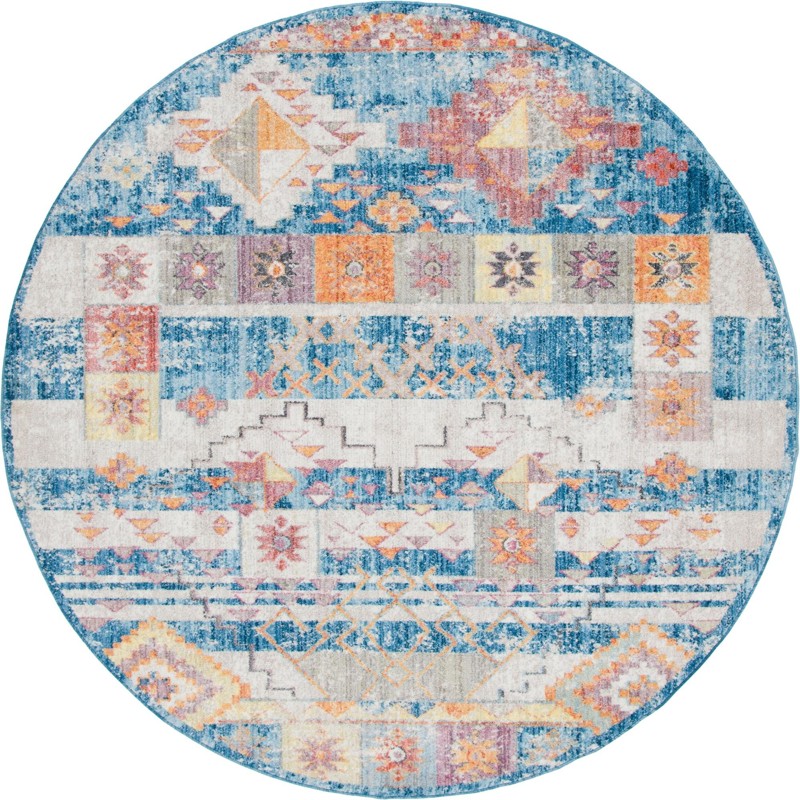8' x 8' Shelby · Geometric rug, blue