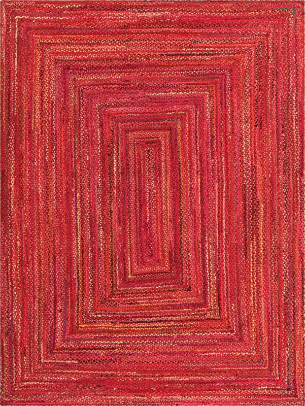 Heywood · Border Chindi Rug, red