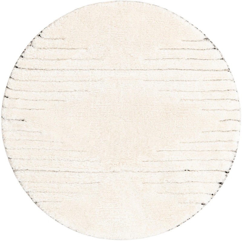 3' x 3' Hibbert · Lines rug, ivory white