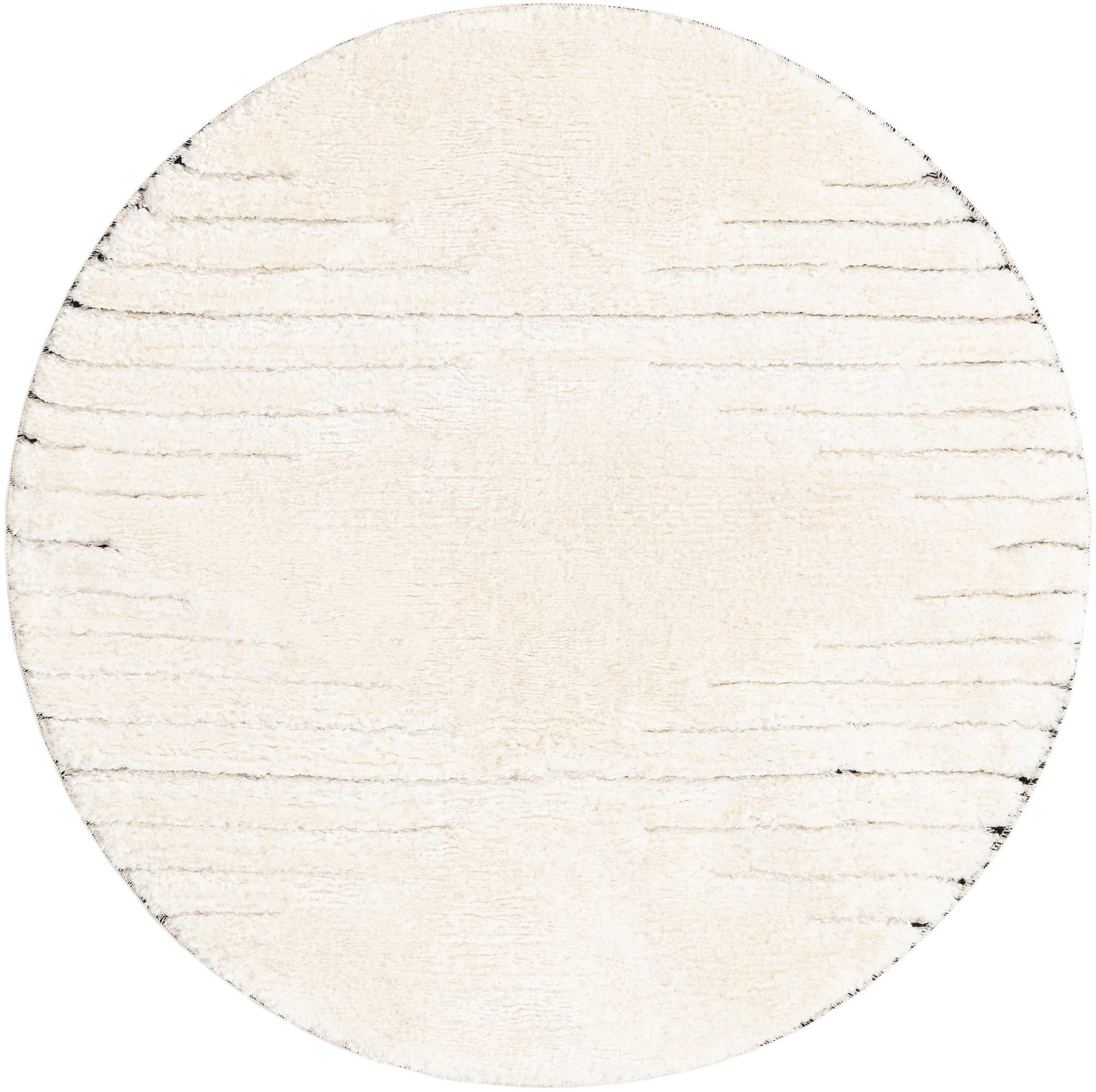3' x 3' Hibbert · Lines rug, ivory white