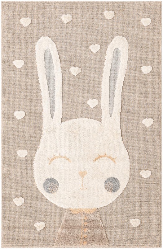 4' x 6' Lovell · Border rug, peach blossom