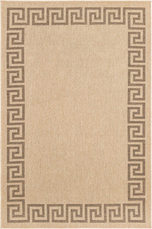 Hitchcock · Border rug, natural and brown