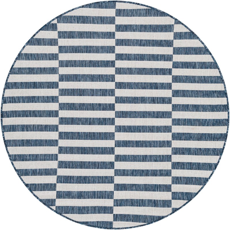 5' 3 x 5' 3 Ainsley · Geometric Outdoor Rug, blue