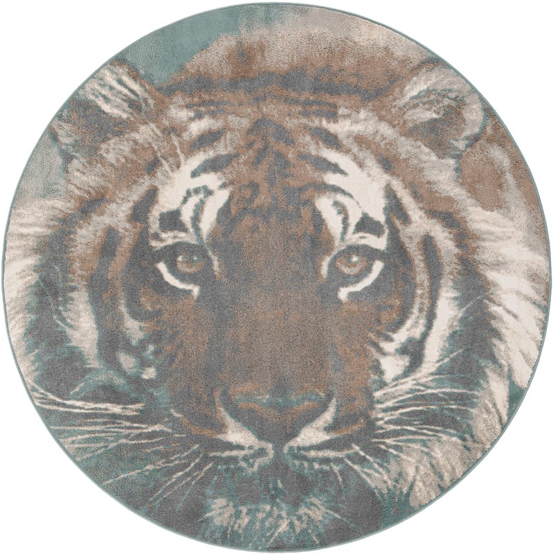 7' 10 x 7' 10 Aubrey · Border rug, multi