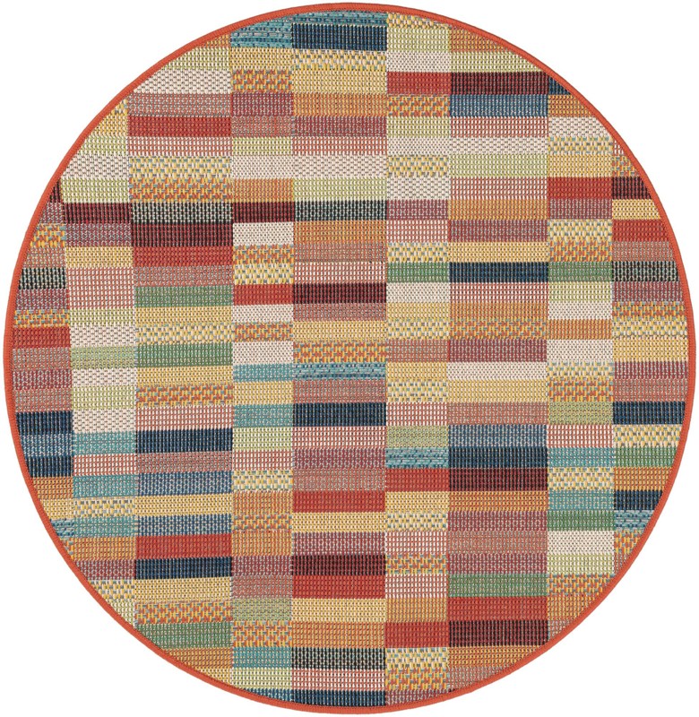 Ashmore · Geometric block Outdoor Rug, multicolor