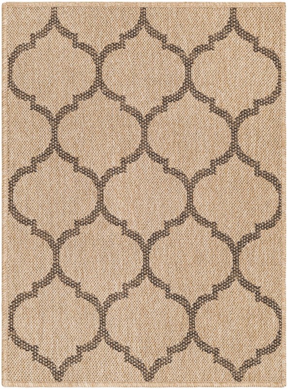 2' x 3' Flora · Lattice rug, natural and brown