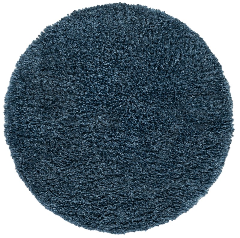 3' x 3' Easton · Solid Shag Rug, dblue