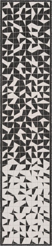 Hildreth · Geometric Outdoor Rug, black and white