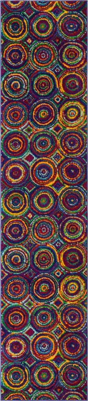 2' 7 x 12' Woodruff · Geometric rug, multi