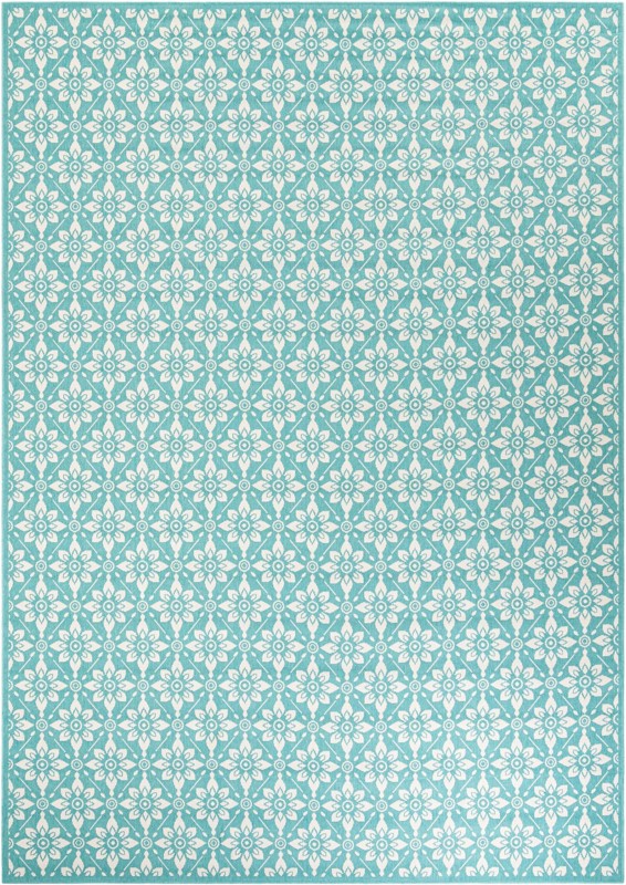10' x 14' Selwyn · Floral / botanical Outdoor Rug, teal