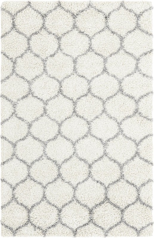 5' 3 x 8' Barnett · Lattice Shag Rug, ivory