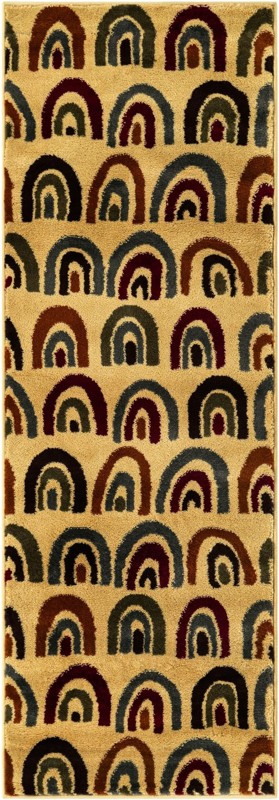2' x 6' Foxley · Geometric rug, cream