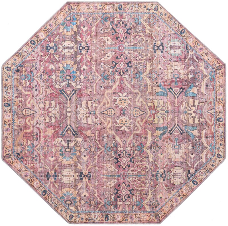 Gaskell · Border Washable Rug, pink