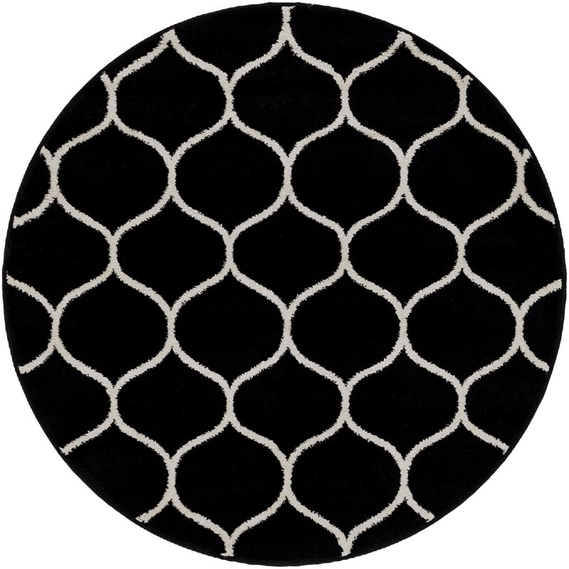 Ingram · Lattice rug, black and ivory