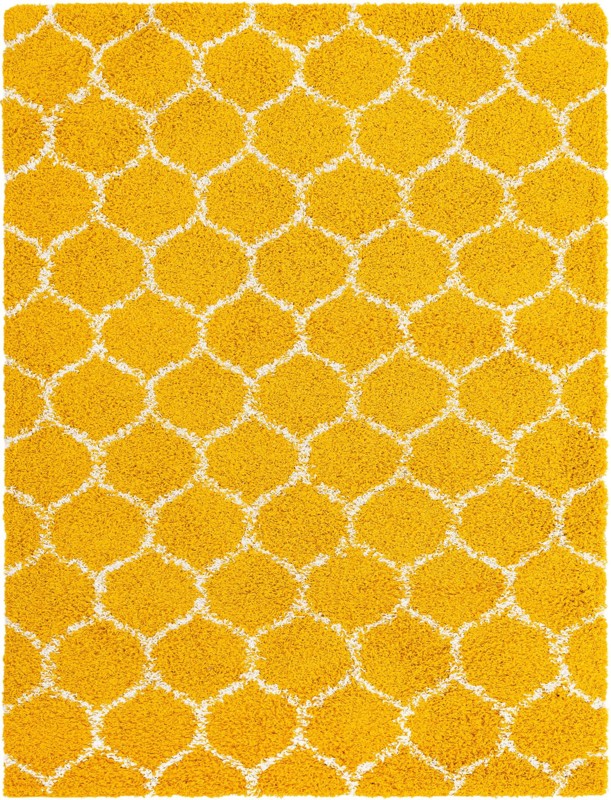 10' 8 x 14' Barnett · Geometric Shag Rug, yellow
