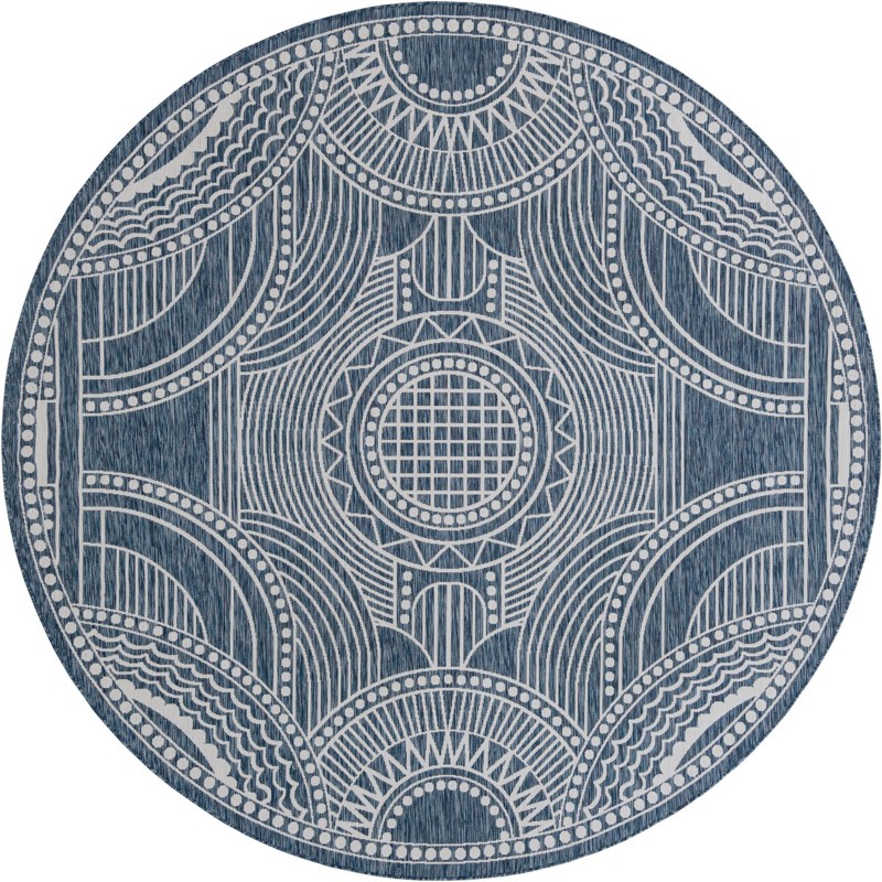 Brough · Geometric Outdoor Rug, blue