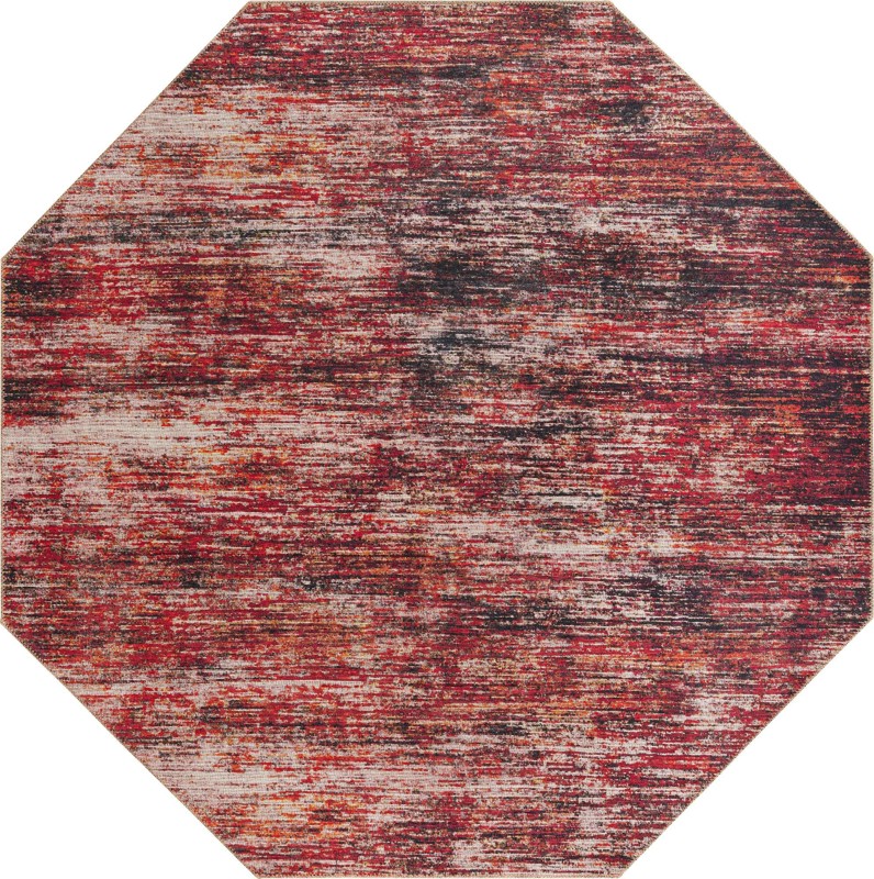 7' 7 x 7' 7 Prewitt · Abstract rug, rust red