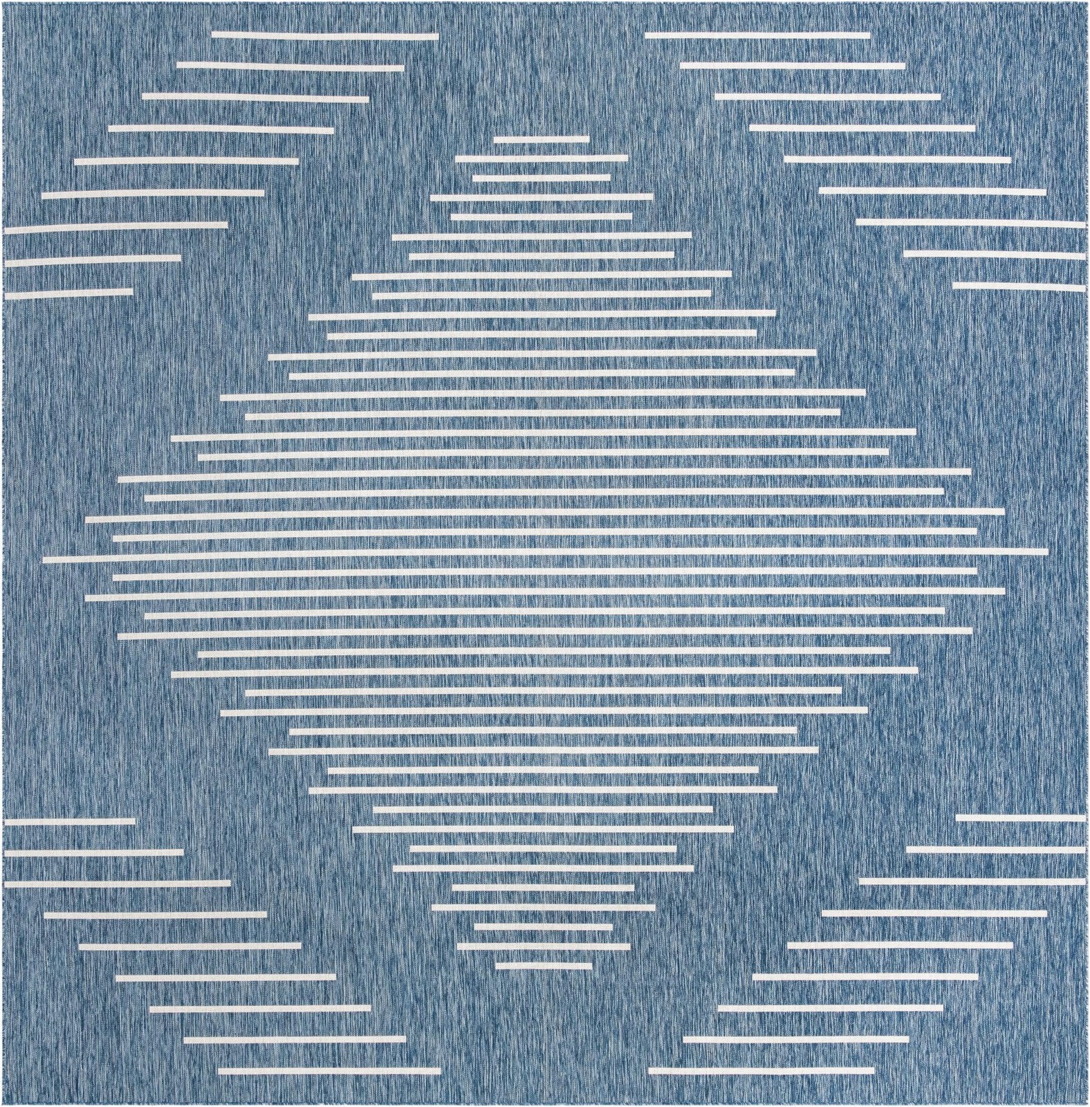 13' x 13' Harlow · Diamond Outdoor Rug, blue