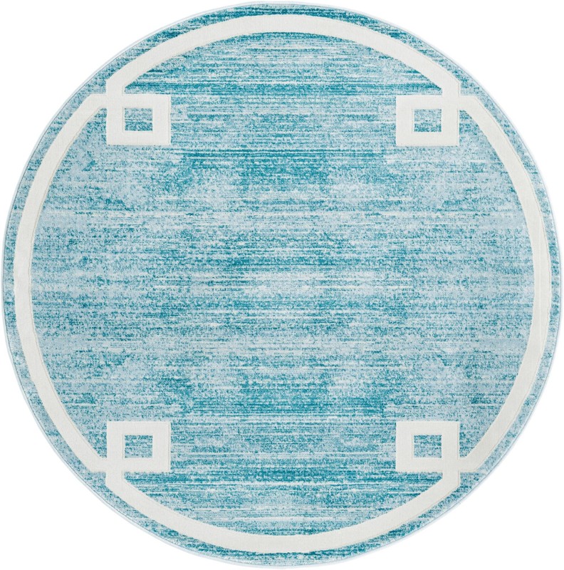 5' 3 x 5' 3 Coldwater · Border rug