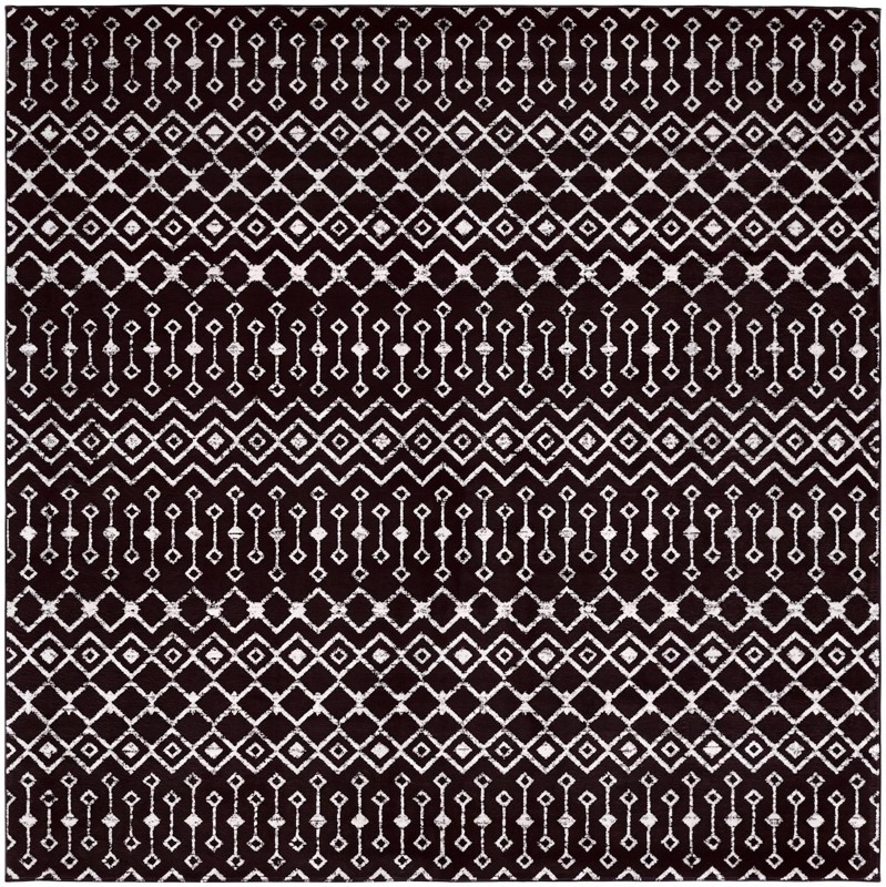 10' x 10' Dudley · Chevron rug, black