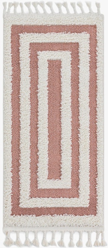 2' x 4' Rickard · Border rug, pink